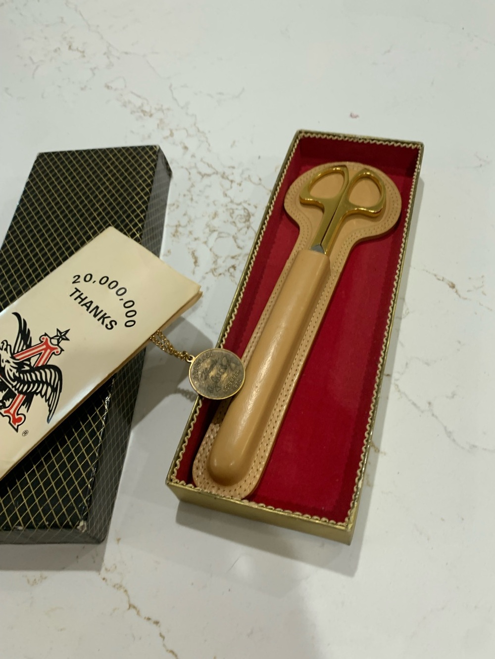Vintage Art Deco Scissors in Sheath
1970 Anheuser Busch 20
Million Award Bronze
